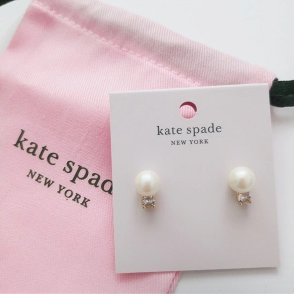 Kate Spade Pearl and Crystal Stud Earrings - Picture 1 of 4